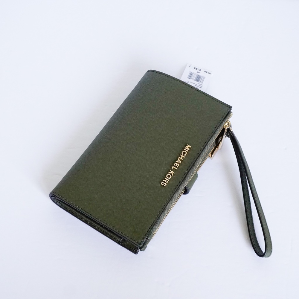 Michael Kors Jet Set Travel Large Double Zip Phone Wallet Duffle